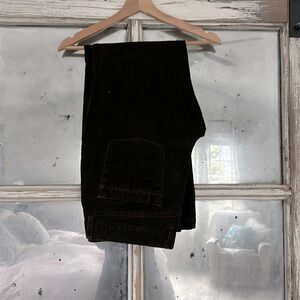 I Crew chocolate wide leg corduroy pants sz 14R